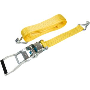 Lashing strap 50mm x 8m, with pressure ratchet, 2-piece with pointed hooks - ALGEMA SHOP